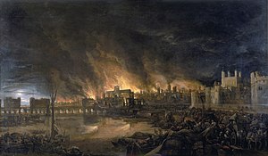 Picture about 1666 London great fire.
